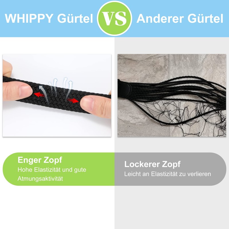 WHIPPY Fabric Belt Stretch Belt Elastic Braided Belt Elastic Stretchy