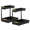 AMEDELE Under Sink Organizer,2 Tier Pull Out Adjustable Height Under