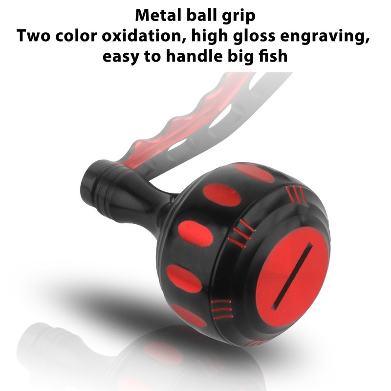 Fishing Reel Handle Aluminum Alloy Prevent Slip Ergonomic Replacement Baitcasting