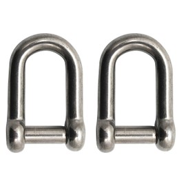 Extreme Max 3006.8396.2 BoatTector Stainless Steel D Shackle with No-Snag Pin - 5/16", 2-Pack