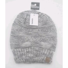 Sonoma Goods For Life Womens Seed Stitched Winter Hat Beanie One Size Gray