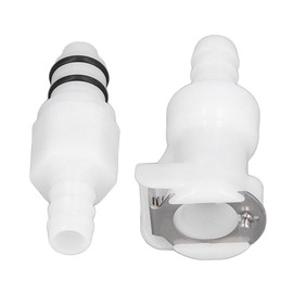 Plastic Hose Quick Connector 5/16 Tube with Shut Off Food Grade Plastic Water Line Tube Connector for Gas Beer Line