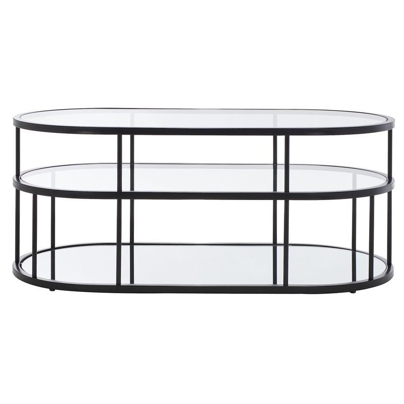 Safavieh Home Collection COF6402 Table, Matte Black/Glass