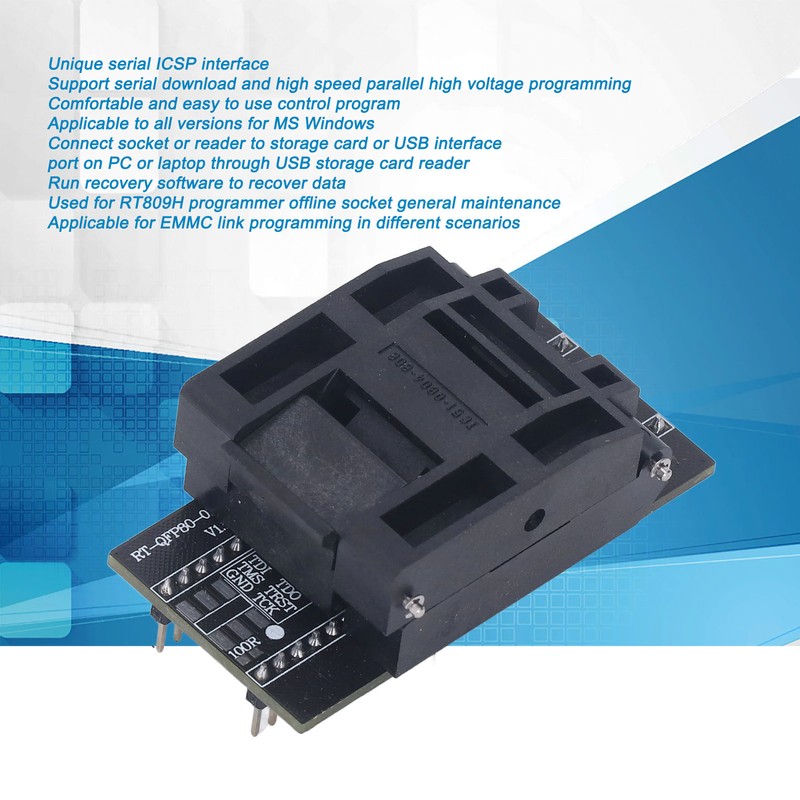 RT809H Programmer Adapter Serial ICSP Interface High Speed Parallel High
