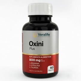 Oxini Plus: A Base de L-Arginina y L-Citrulina - 90 Cápsulas de 800mg | Suplemento Alimenticio ideal para Preworkout | Mantener en Lugar Fresco y Seco | Sin Azucar y de Calidad Premium