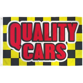 Quality Cars Flag 3x5ft Poly - Perfect for businesses, shops, stores message flags