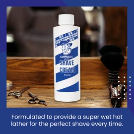 Campbell’s Liquid Shave Cream Lather, Barber Shaving Cream Lather, Professional Shaving Supplies and Products, 8 Ounces, (Pack of 12)