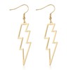 Lusofie Lightning Bolt Earrings Gold Lightning Earrings 80s Punk Flash