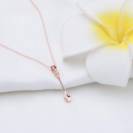 MYOSPARK Mini Crown Spoon Pendant Necklace Tea Spoon Shape Jewelry In Wonder Land Inspired Gift (Spoon necklace RG)
