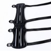 Protector de brazo de cuero largo con 4 correas para