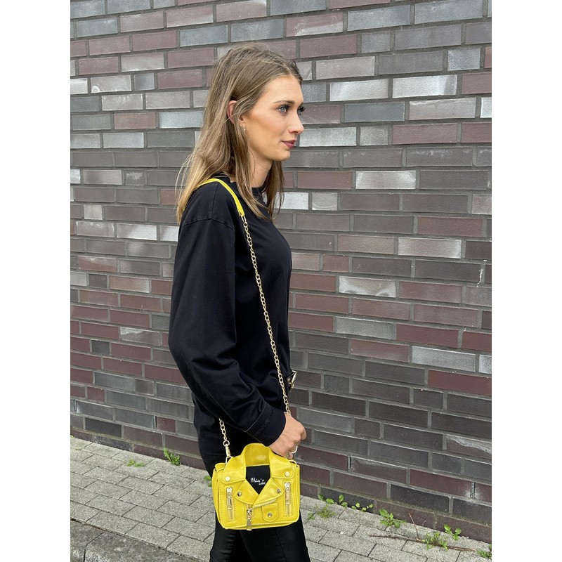 Mia "Jacket" Handbag Shoulder Bag Crossbody Handbag Clutch Bag, yellow