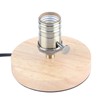 E26/E27 Table Lamp Holder Household Retro Wooden Lamp Base with