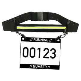 It's Running Single Running Belt Waist Bag, Black/Yellow One Size