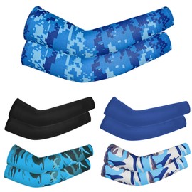 5 Pairs Kids Arm Sleeves with UV Sun Protection Cooling Arm Compression Sleeves Summer Arm Cover Sleeves for Aged 4-7 Kids Arm Sleeves for Outdoor Activities Cooling Arm Sleeves Base