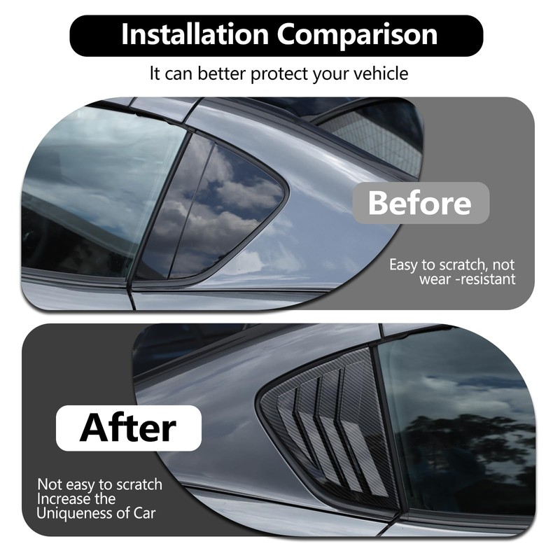 Rear Side Window Louvers Cover Trim Compatible with Mazda MX-5