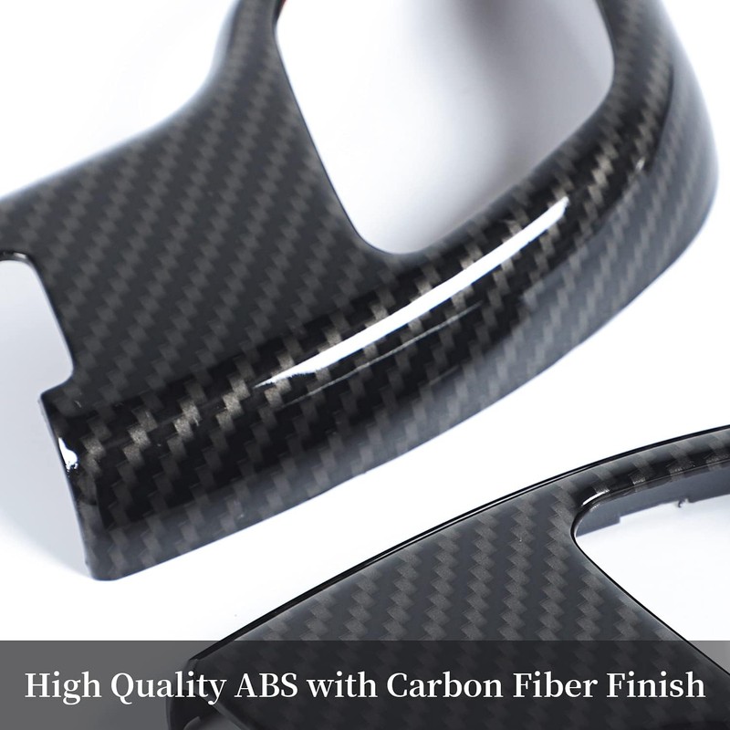 SQQP ABS Carbon Fiber Gear Shift Knob Cover Stick Shifter