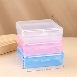 6-piece portable storage box with lid Travel dispenser for bathroom vanity storage cotton balls floss cotton swabs small items