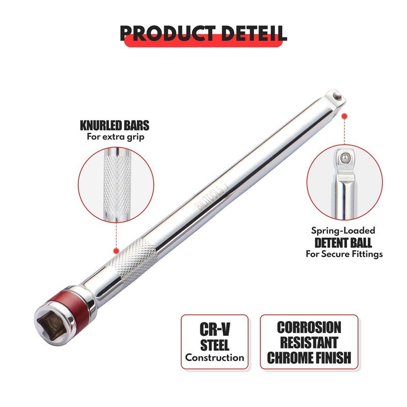 BILITOOLS Wobble Extension Set, 9 PCS 1/4", 3/8" and 1/2"