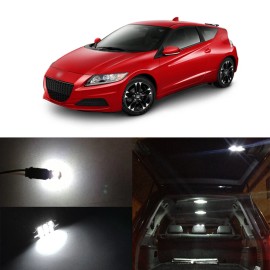 D15 Lighting 9 x White LED Interior Bulbs Package License Plate Light for 2011–2016 Honda CRZ