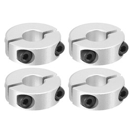 PATIKIL 4pcs 12mm Bore Double Split Shaft Collar 30mm Outside Diameter 10mm Thickness for Machine Tool Industry Aluminum Alloy Lock Collar Clamp Style with Set Screw