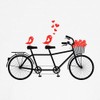 CafePress Tandem Bicycle with Cute Love Birds, Vector Dog T