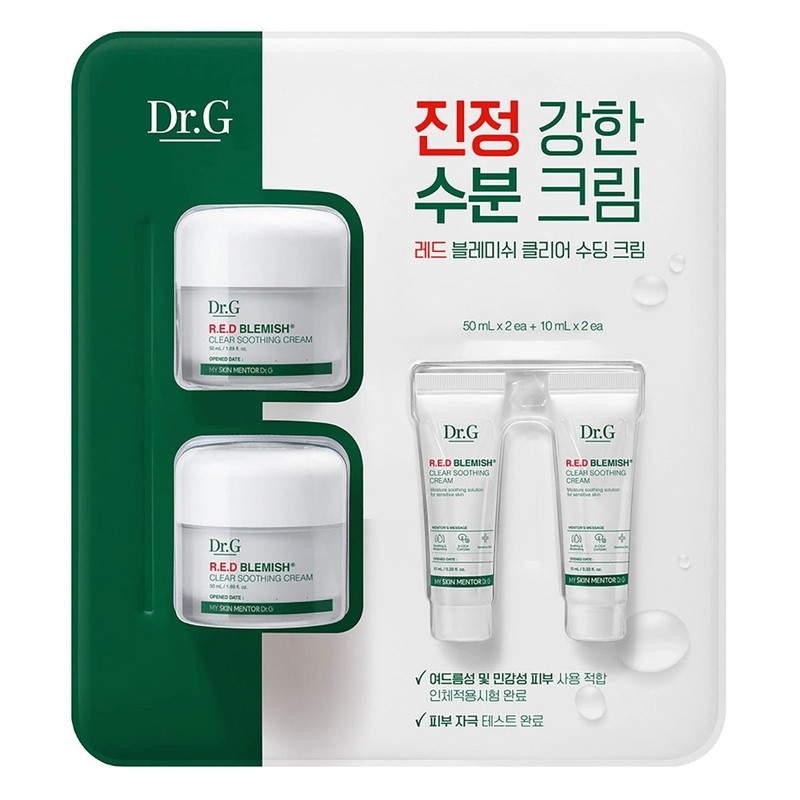 Dr.G 닥터지 레드 블레미쉬 클리어 수딩크림 50ml x 2+10ml x