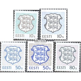Estonia 204Aw-205Aw,204Dv-205Dv, 268D (complete.issue.) unmounted mint/never hinged ** MNH 1994/98 State Emblem (Stamps for collectors) Flags/Coats of Arms/Maps
