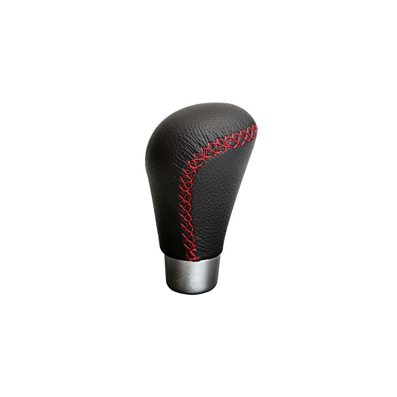 GENUINE LEATHER UNIVERSAL SHIFT KNOB RED STITCHING M8 M10 M12