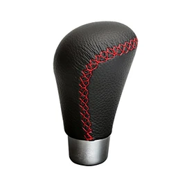GENUINE LEATHER UNIVERSAL SHIFT KNOB RED STITCHING M8 M10 M12 Adapter with at Mt Women