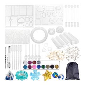 VOANZO Resin Jewelry Making Kit, 147pcs Resin Moulds for Jewellery Making, Nail Art, DIY Craft Mold Handicraft Making Tool Set Bracelet Pendant Accessories