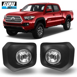 CPW Fog Lights Compatible with [2016 2017 2018 2019 2020 2021 2022 Toyota Tacoma] Clear Lens Bumper Driving Fog Lights Pair + Wiring + Switch Kit