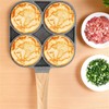 4‑Hole Egg Frying Pot Pancake Pan with Wood Handle for