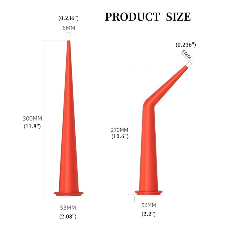 JRYAhydt Extra Long Caulk Extension Nozzle for Sausage Caulking Guns