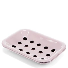 Two-Part Enamel Soap Dish - Pink
