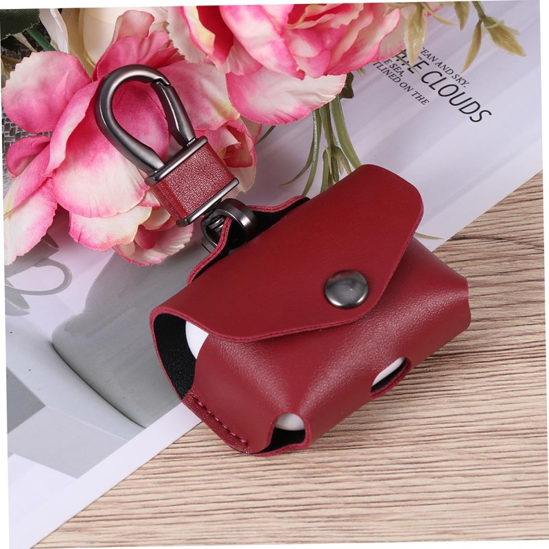 KICHOUSE Simple Imitation Leather Earphone Case Cover for Wireless Headphone