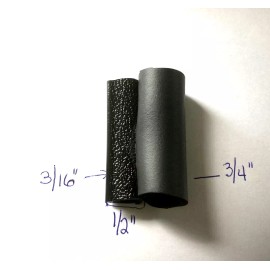 Compatible to Trim Lok SAMPLE Black Rubber Edge Trim Seal Lock 3/16" x 1/2" x 3/4" Bulb C Side Door