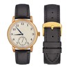 WOCCI 24 mm Replacement Vintage Genuine Leather Watch Band Black