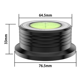 Tertullus 3-in-1 Plate Weight Stabiliser 50Hz 304G Vinyl Clamp Plate Stabiliser Turntable Level Aluminium LP Weight Turntable Puck for LP Turntable Phono Turntable (Black)