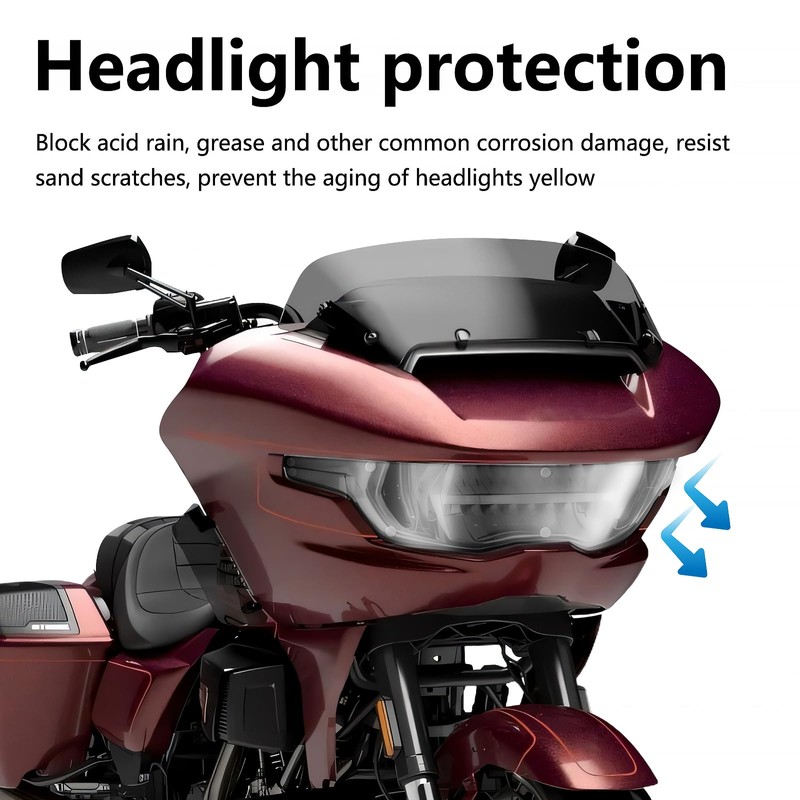 FWXEOZ Motorcycle Headlight Guard Waterproof Front Headlamp Protection Cover for
