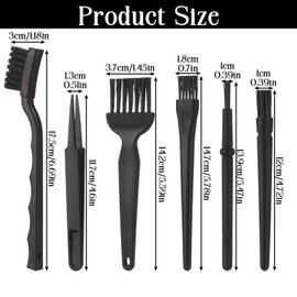 6 Pack Small Cleaning Brush Set Anti Static Small Cleaning Brushes for Tight Spaces, Electronics, Computer Keyboards, Laptops, Sewing Machines, and More