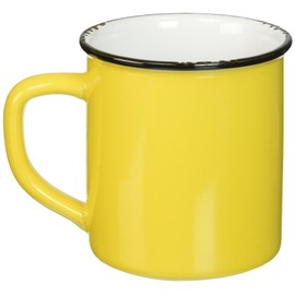 Abbott Collection Enamel Look Stoneware Mug, Yellow