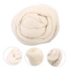 Tofficu Natural Roving Wool Fiber for Needle Felting DIY Craft