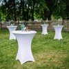 QUARKZMAN Pack of 2 Round Cocktail Tablecloth, 32 x 43