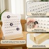 NYGHMY 1 Pcs Retro Wooden Perpetual Desk Calendar for Office
