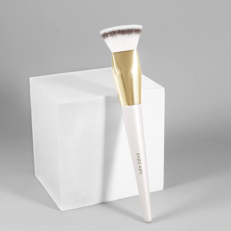 ENZO KEN Flat Top Cream Contour and Foundation Brush Makeup