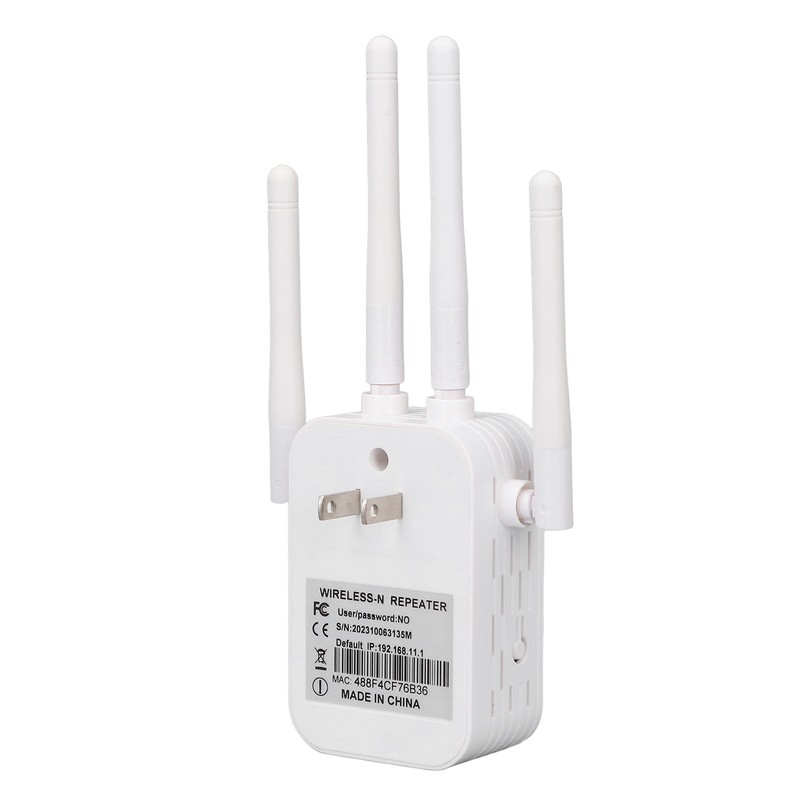 WiFi Extender 300Mbps 4 Antenna Strong Signal Transmission Efficient Heat