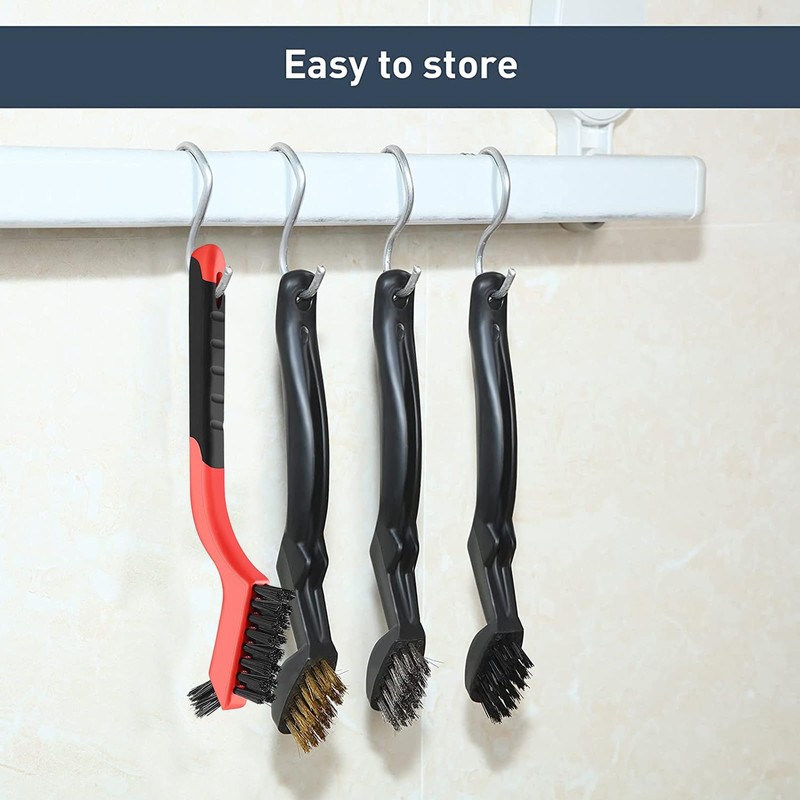 9 Pcs Wire Brush Set Include Brass Copper, Stainless Steel