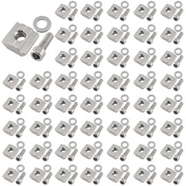 alwaiiz 50 Piece M6 T-Nut Carbon Steel T Slot Set for Aluminium Profile Extrusion Slot, Standard 30 Series Carbon Steel T Nut Slider Kit (M6/3030 Series)