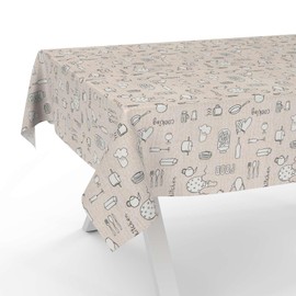 Fabric Tablecloth Washable Table Linen Tablecloth Cotton Polyester Kitchen 240 x 140 cm Indoor / Outdoor Tablecloth