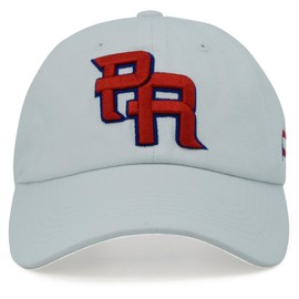 Puerto RICO Dad Hat New Cotton PR Flag hat Style Baseball Cap IMP (White - Red/Blue IMP)